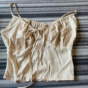 beige tank top